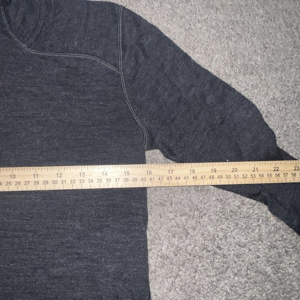 SmartWool Classic Thermal Merino 250 Base Layer 1/4 Zip Top Charcoal Heather M - Picture 5 of 6